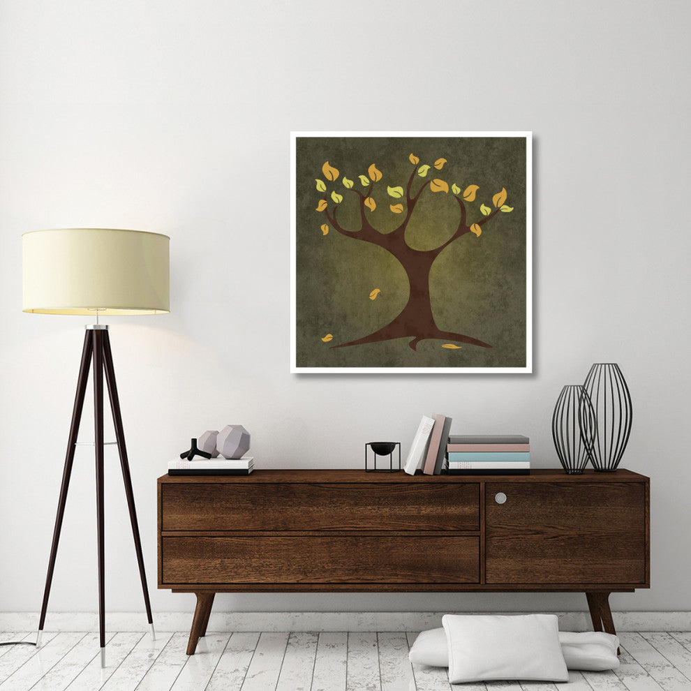 "Tree Autumn" Digital Paper Print by BG.Studio, 42"x42"