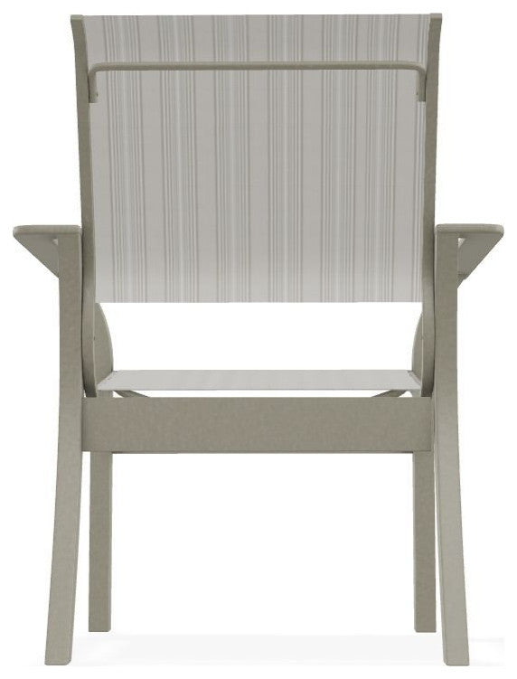 Leeward Sling Stackable Outdoor Dining Chair, Harbor/Storm