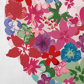 Flowery Heart Decorative Throw Pillow, Pink, 16"x16"