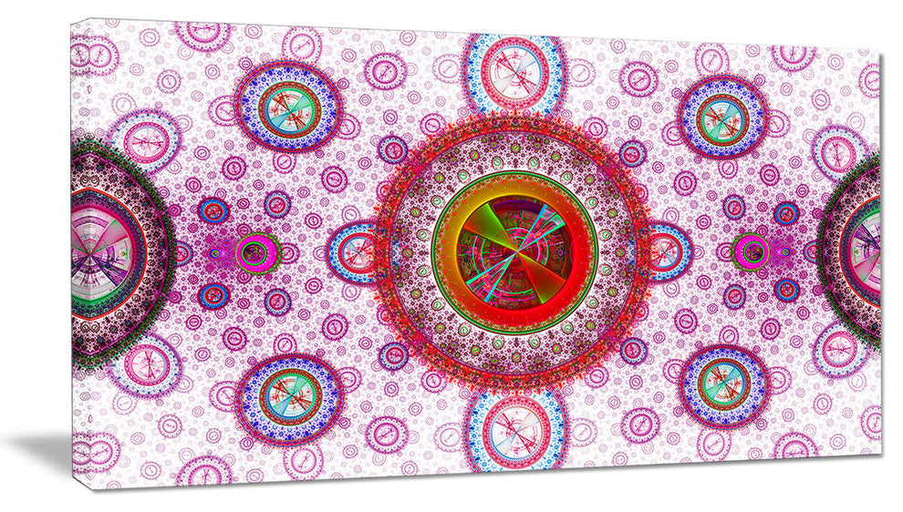 Pink Psychedelic Relaxing Art, Abstract Canvas Art Print, 32x16