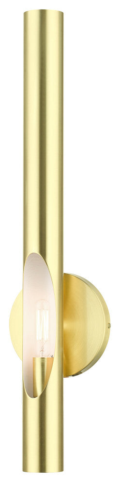 Satin Brass Contemporary, Minimal, Industrial, Urban, Sleek Single Sconce