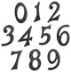 RCH Hardware Iron Vintage Classic House Number, 6", Black, 8