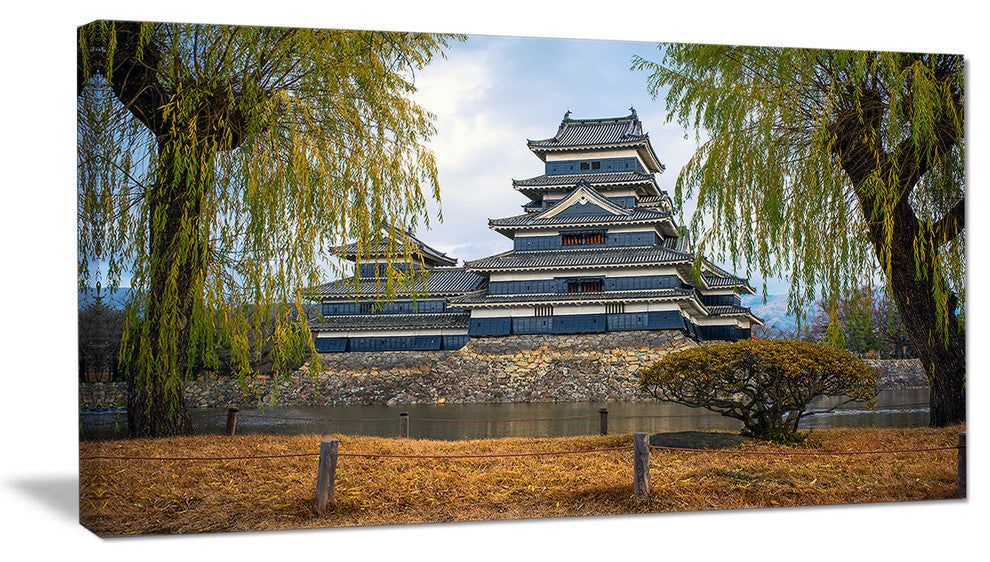 Matsumoto Castle Japan, Landscape Canvas Art Print, 32"x16"