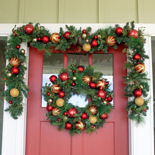 9' Artificial Christmas Garland with Lights, Christmas Classic
