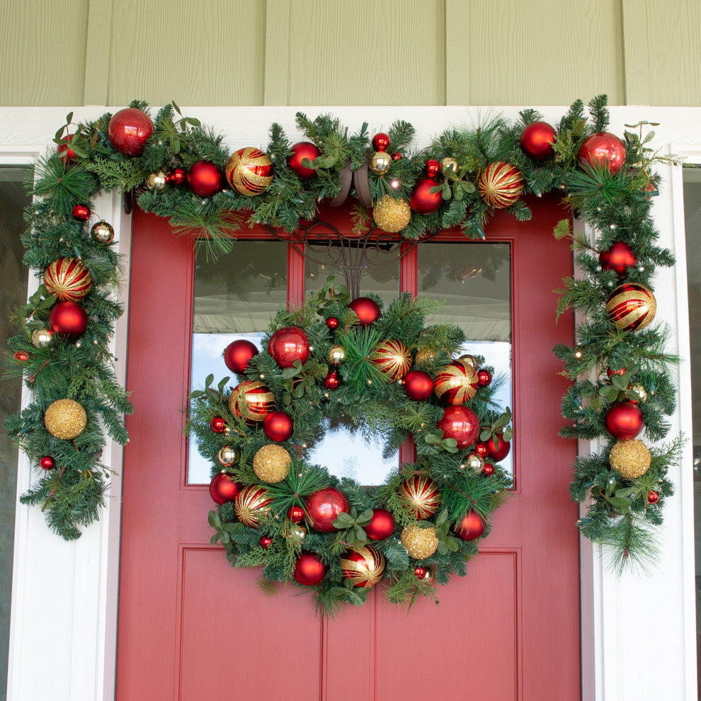 9' Artificial Christmas Garland with Lights, Christmas Classic