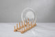 Wooden Plate Storage Rack, Set of 2, Natural