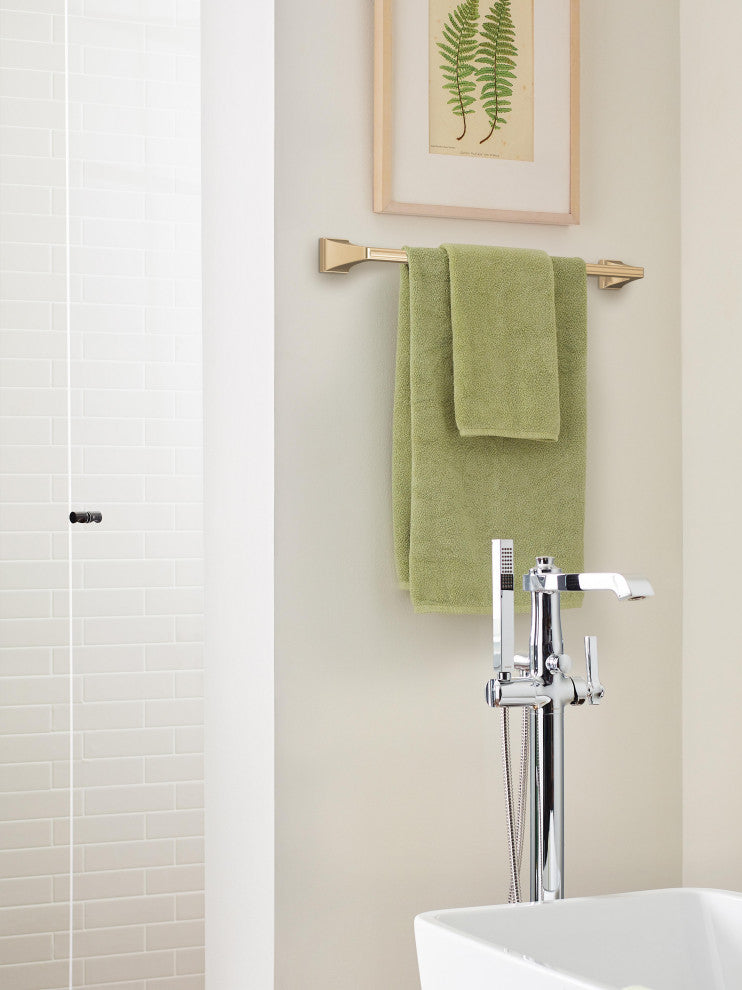 Amerock Mulholland Traditional Towel Bar, Champagne Bronze, 24" Center-to-Center