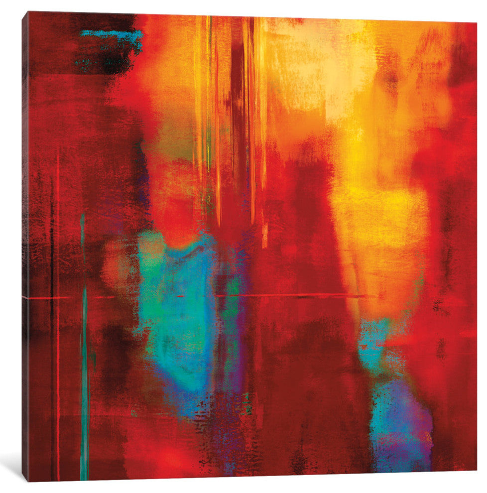 "Red Zone I" by Brent Nelson, Canvas Print, 37"x37"