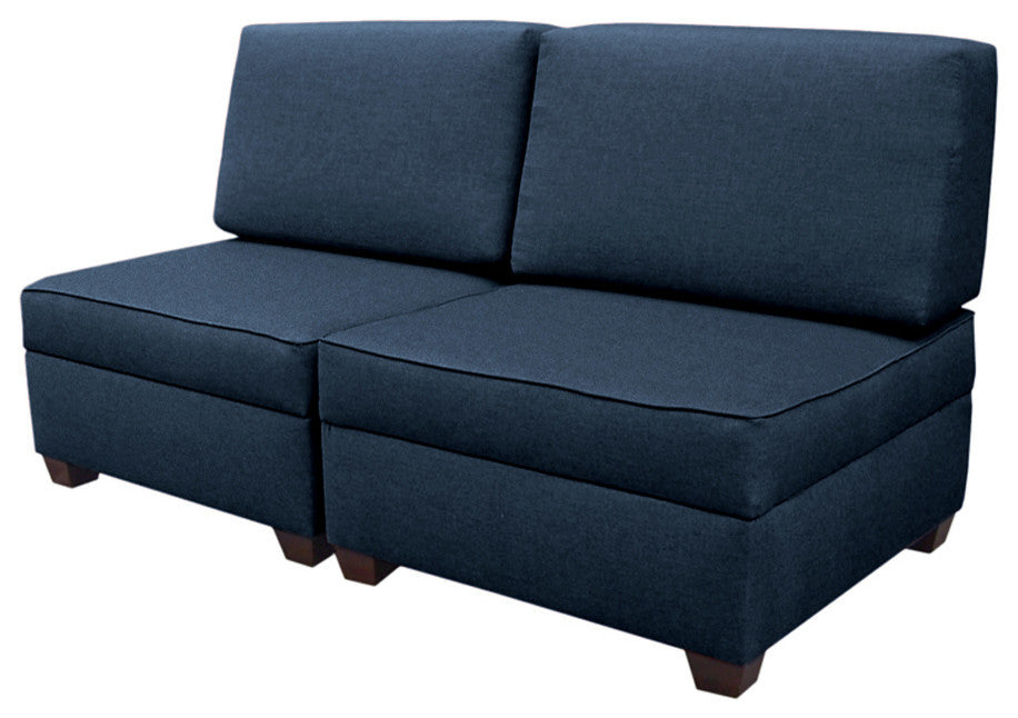 Duobed Storage Sofa Bed, 36"x72", Deep Ocean