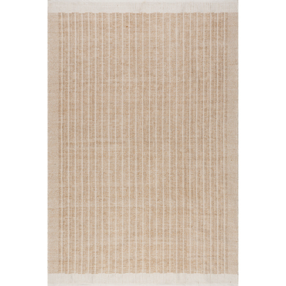 Nuloom Erina Striped Outdoor Rug, Beige 9' x 12'