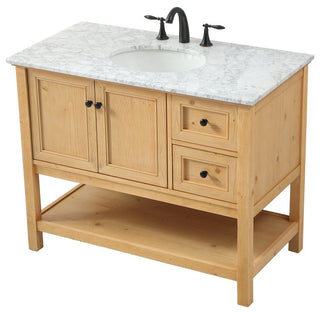 Matilda 22" Transitional Driftwood-Light Bathroom Vanity, Natural Wood