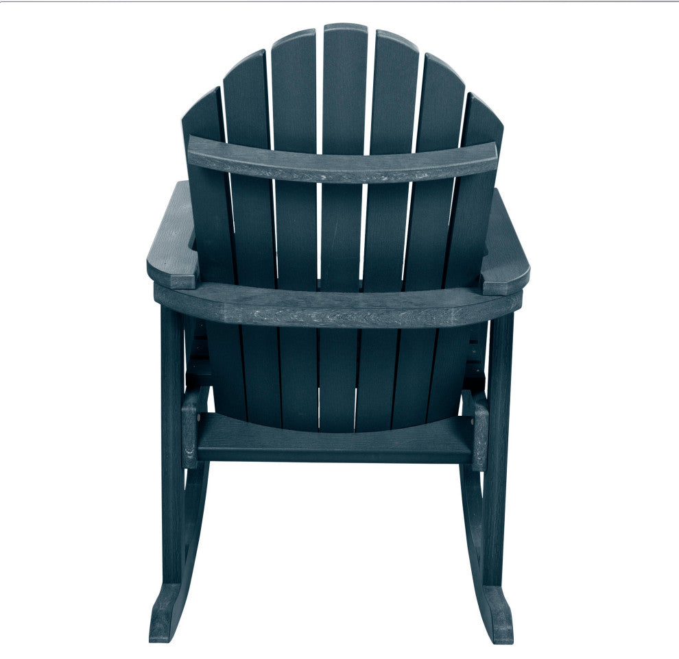 Hamilton Rocking Chair, Weathered Acorn, Federal Blue