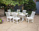 Polywood Vineyard 7-Piece Nautical Trestle Dining Set, Slate Gray