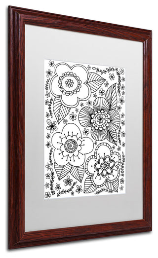 Elizabeth Caldwell 'Big Blooms' Art, Wood Frame, White Mat, 16x20