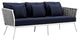 Stance 3 Piece Outdoor Patio Aluminum Sectional Sofa Set