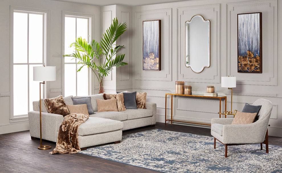 Desiree Traditional Medium Gray, Cream Area Rug, 2'x3'