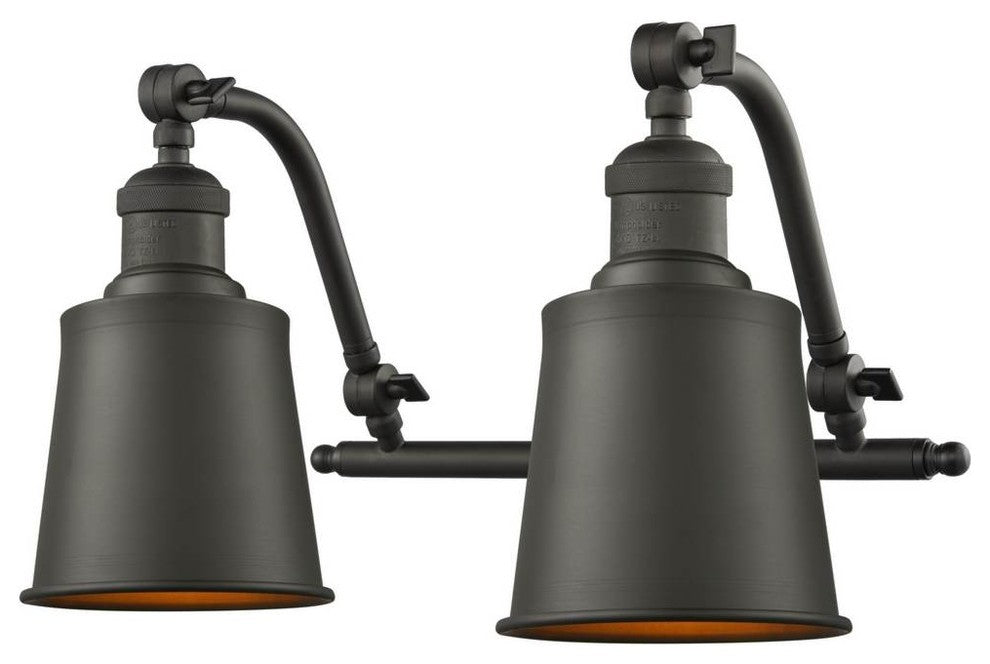 Franklin Restoration Addison 2 Light Bathroom Vanity Light in Oil Rubbed Bronze