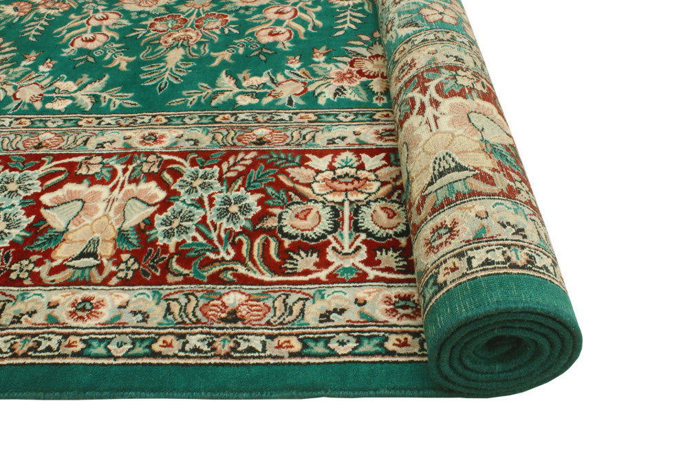 Pak-Persian Corrine Green/Red Rug, 8'2x10'0