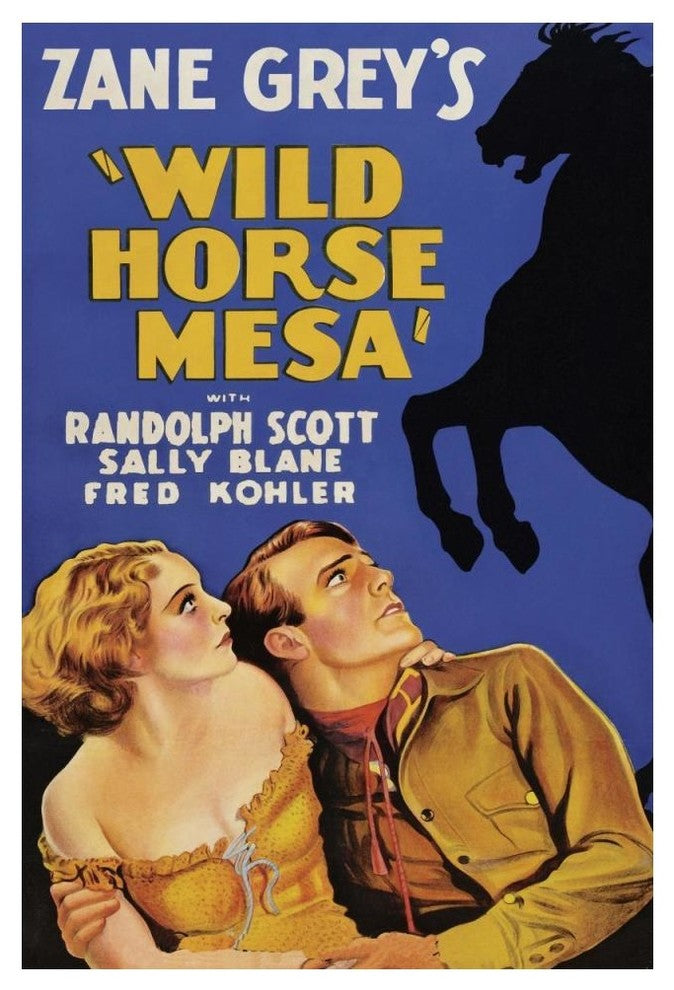 "Vintage Westerns: Wild Horse Mesa" Digital Paper Print, 34"x50"