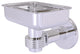 Continental Wall Mount Soap Dish Holder With Groovy Accents, Polished Chrome