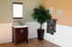 Haywood 23.8" Single Vanity, Dark Walnut With Vitreous China Vanity Top, White