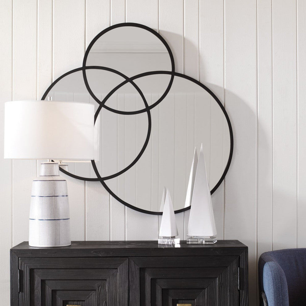 Uttermost Droplet Circle Mirror 09804, Black