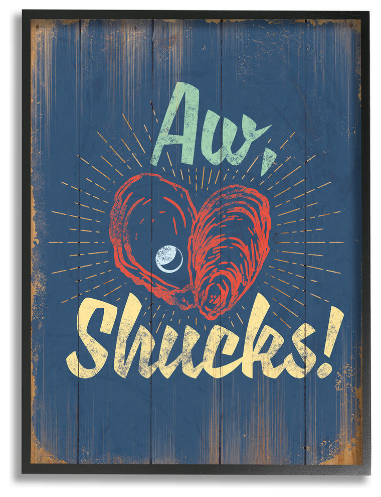 "Aw Shucks Oyster and Pearl" 11x14, Framed Giclee Texturized Art