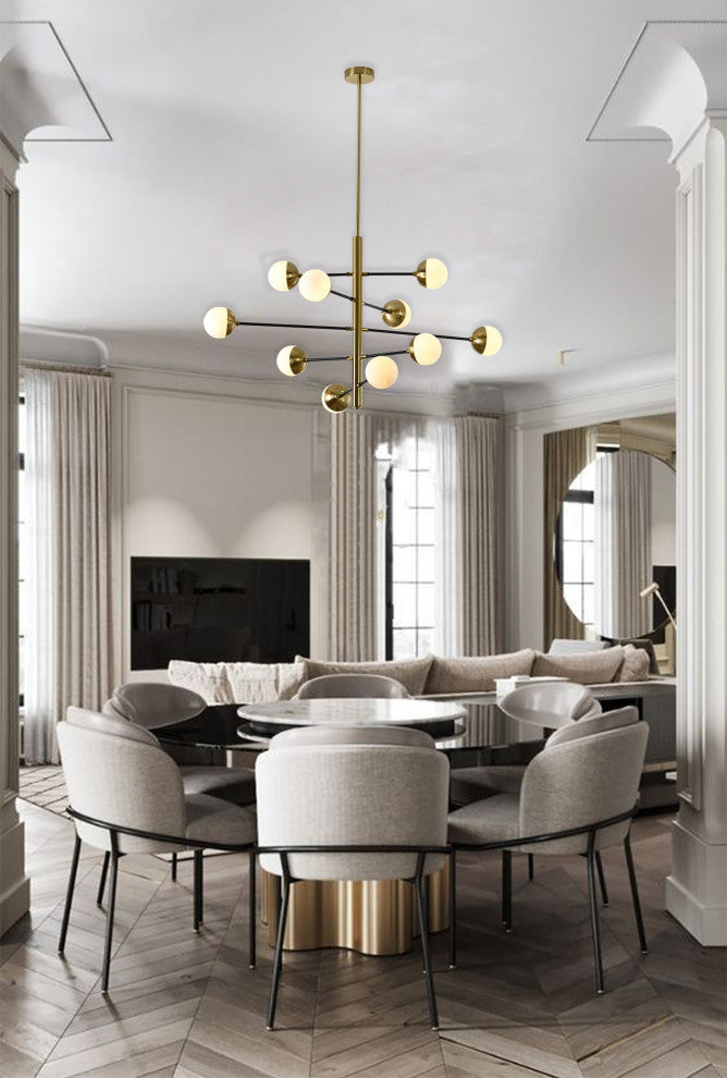 Gold Orb Chandelier