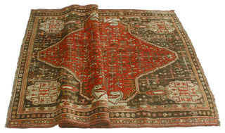 Fine Vintage Distressed Beverley Red/Charcoal Rug, 5'0x7'5