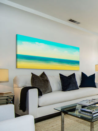 "Ocean Panoramic" Print on Canvas, 60"x20"