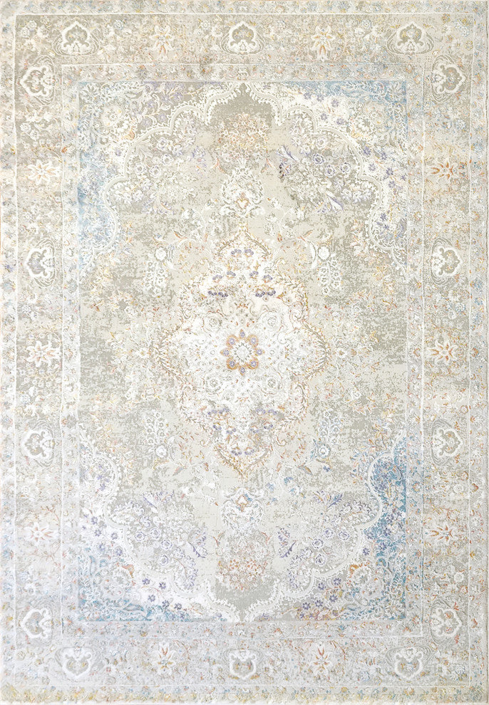 Valley Modern Area Rug, Gray/Blue, 9'X12'10"