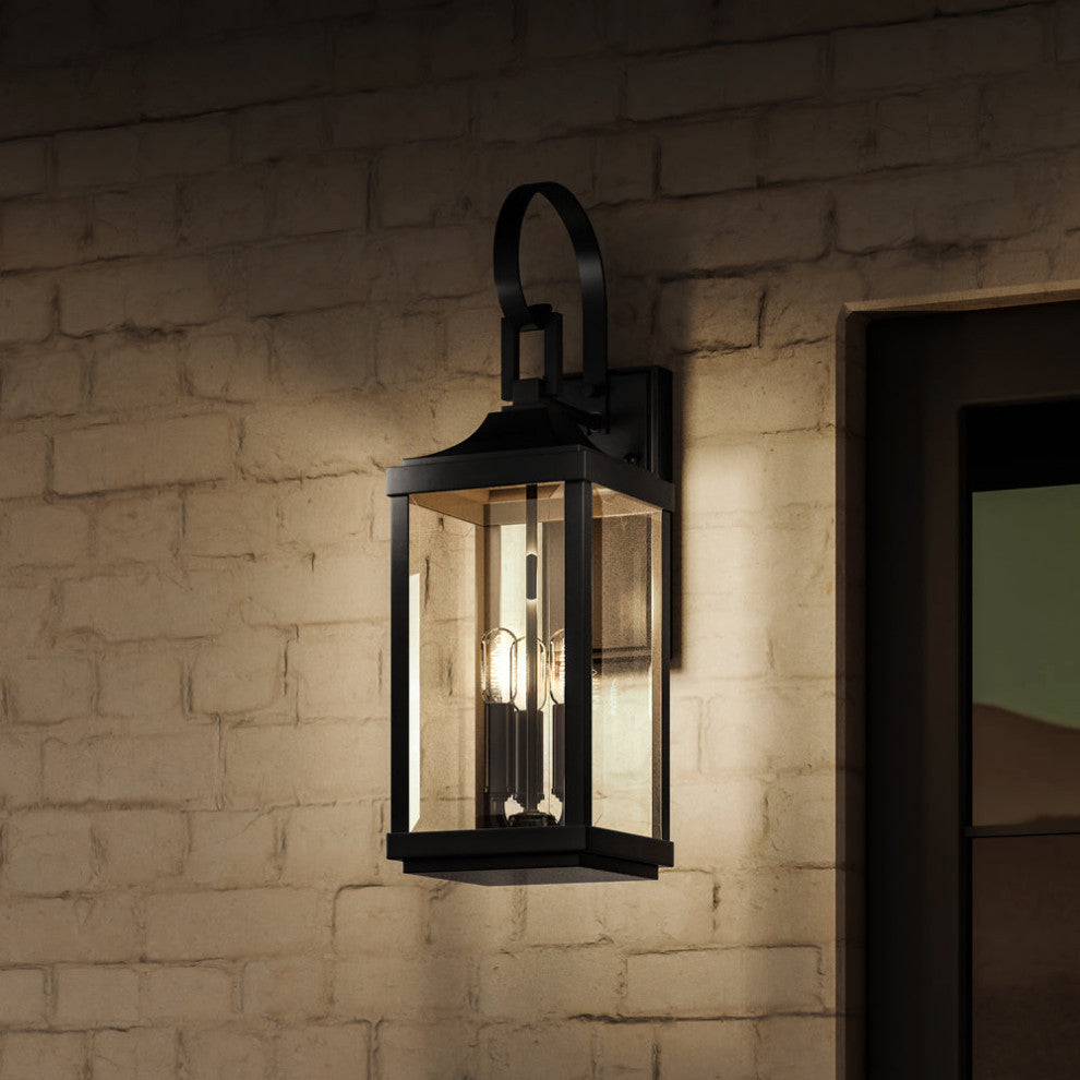 Luxury Transitional Wall Sconce, Midnight Black