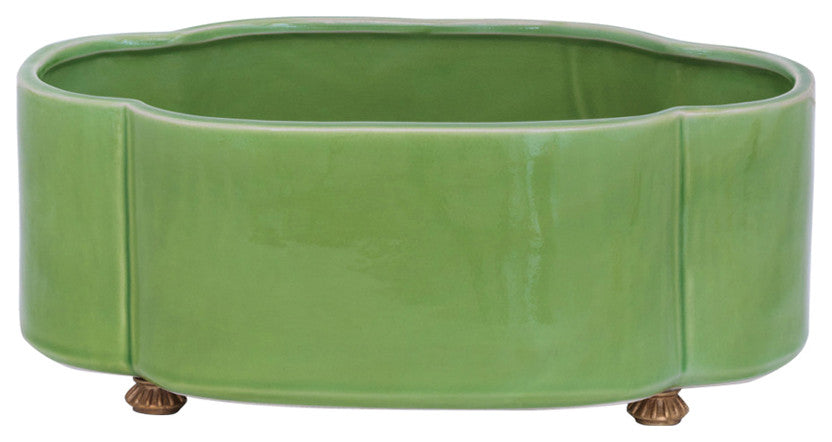 Carol Oval Apple Green Planter
