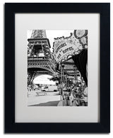 Philippe Hugonnard 'Carrousel Tour Eiffel', Black Frame, White Mat, 14x11