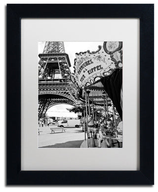 Philippe Hugonnard 'Carrousel Tour Eiffel', Black Frame, White Mat, 14x11