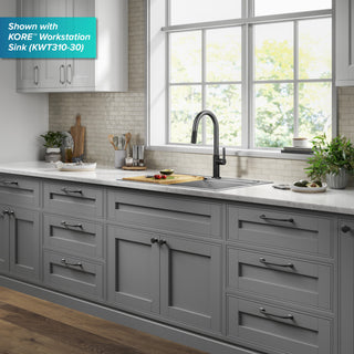 Oletto Pull-Down 1-Hole Kitchen Faucet, Matte Black/Spot Free Black Stainless