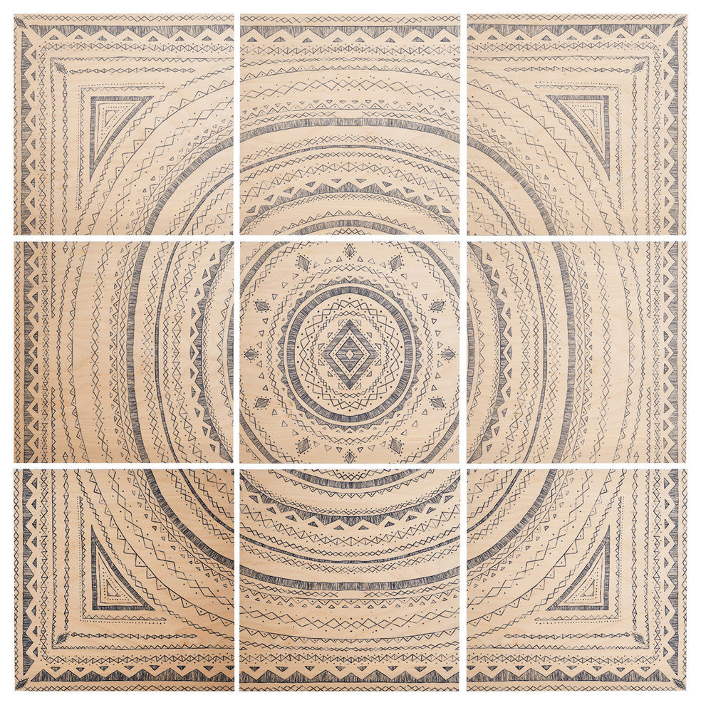 Deny Designs Dash and Ash Finch Wood Wall Mural, 4'x4'