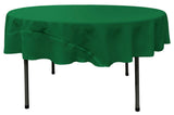 LA Linen Round Polyester Poplin, Emerald Green, 72" Round