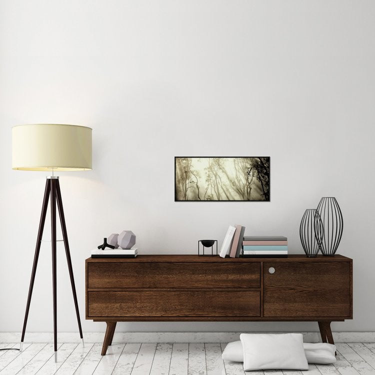 "Fog" Framed Canvas Giclee by Jorge Feteira, 31x15"