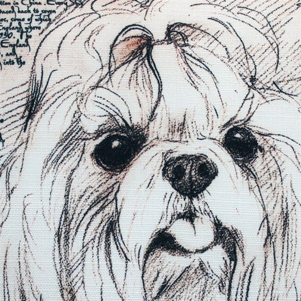 Leonardo's Dogs Shih Tzu Top Knot Dog Pillow