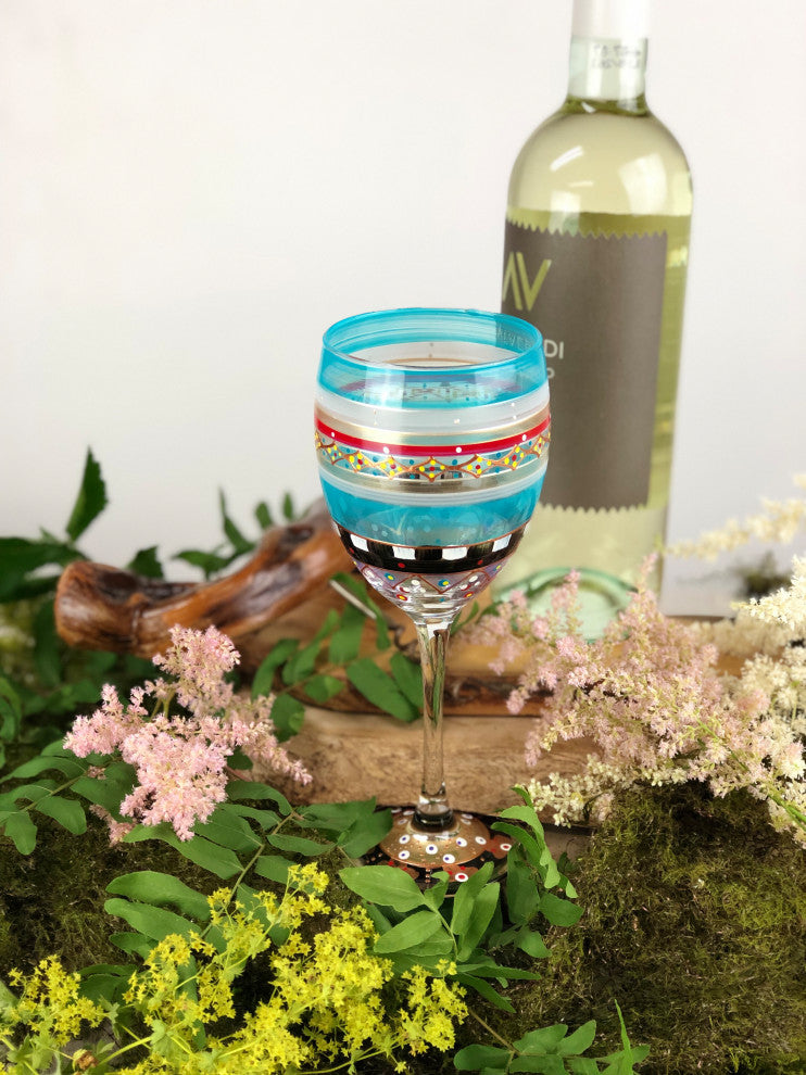 Mosaic Carnival Wine Glasses, Set of 2