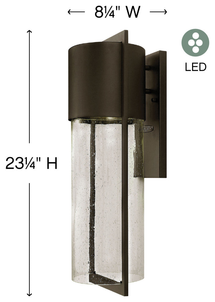 Hinkley Shelter Large Wall Mount Lantern, Buckeye Bronze