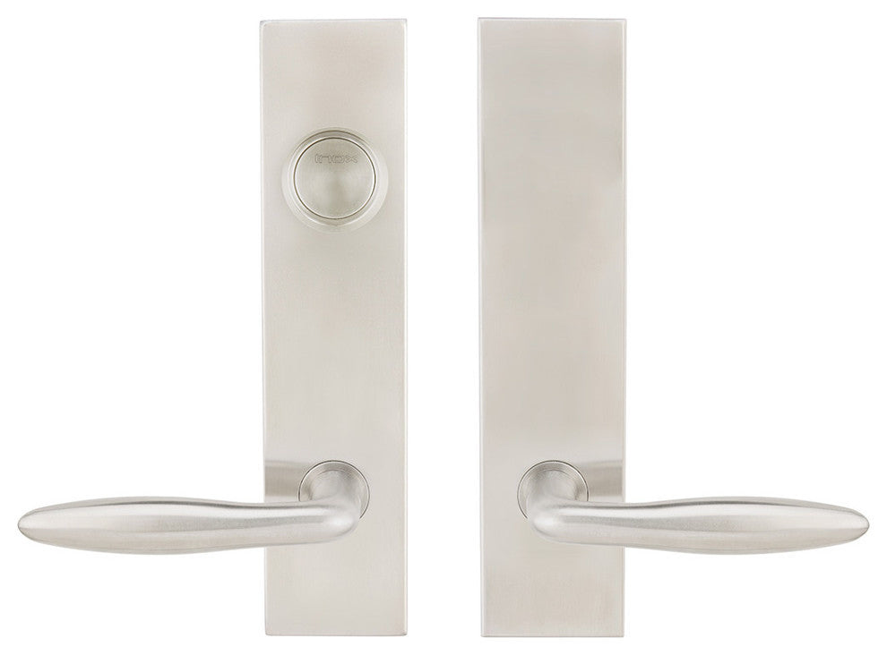 Summer Lever, Tubular Dummy Entry With Dummy Cylinder, LH, Satin Stainless Steel