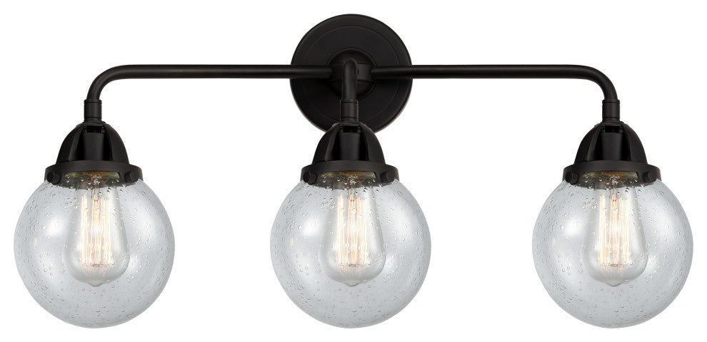 Beacon Bath Vanity Light, Matte Black, Seedy, Seedy