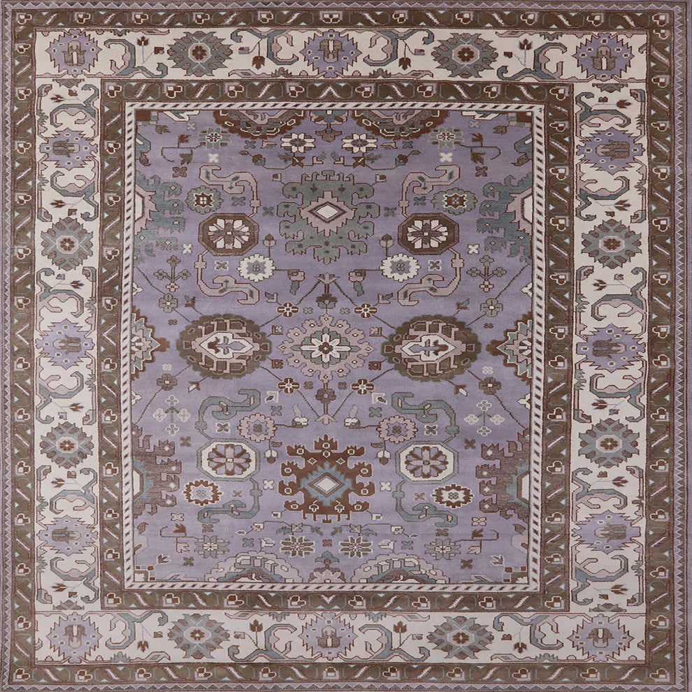 Ahgly Company Indoor Square Mid-Century Modern Area Rugs, 8' Square