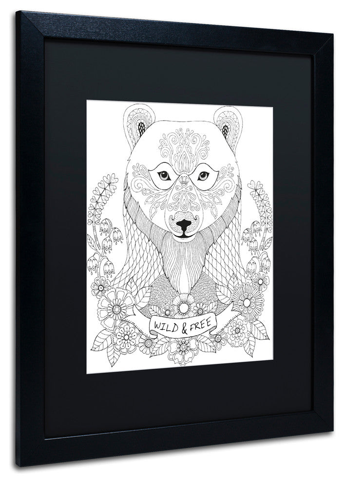Hello Angel 'Animals 4' Art, Black Frame, 20"x16", Black Matte