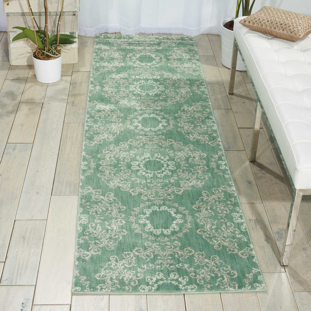 NOURISON TRANQUILITY LIGHT GREEN AREA RUG