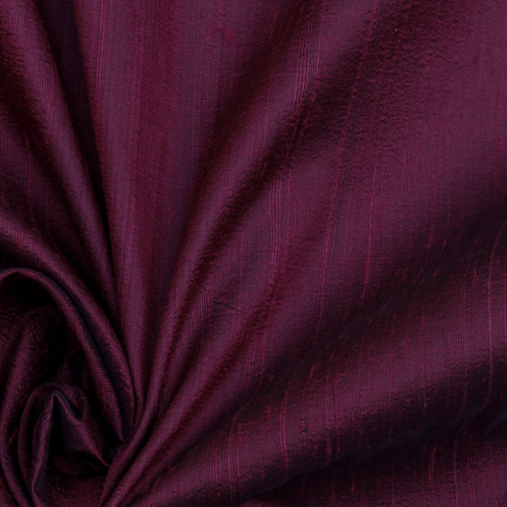 Wine Silk Dupioni Fabric By The Yard, 4 Yards For Curtain, Dress Wholesale