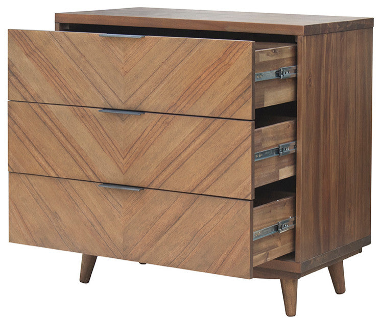 Piero Chevron Chest 3 Drawers
