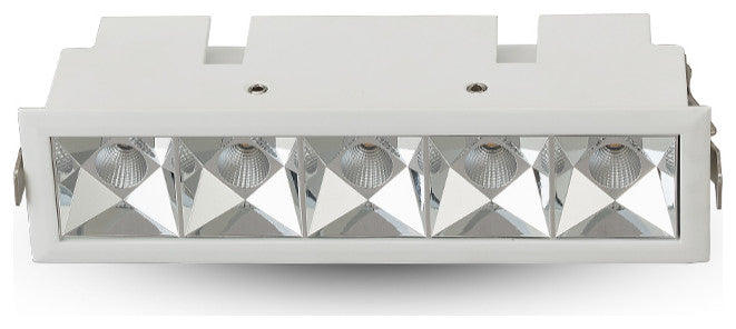 5 Lights Integrated LED Recessed Downlight w/ Trim Commercial Grade, White